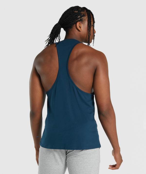 Panske Tielko Gymshark Critical 2.0 Stringer Námornícka Modrá | RE1397806